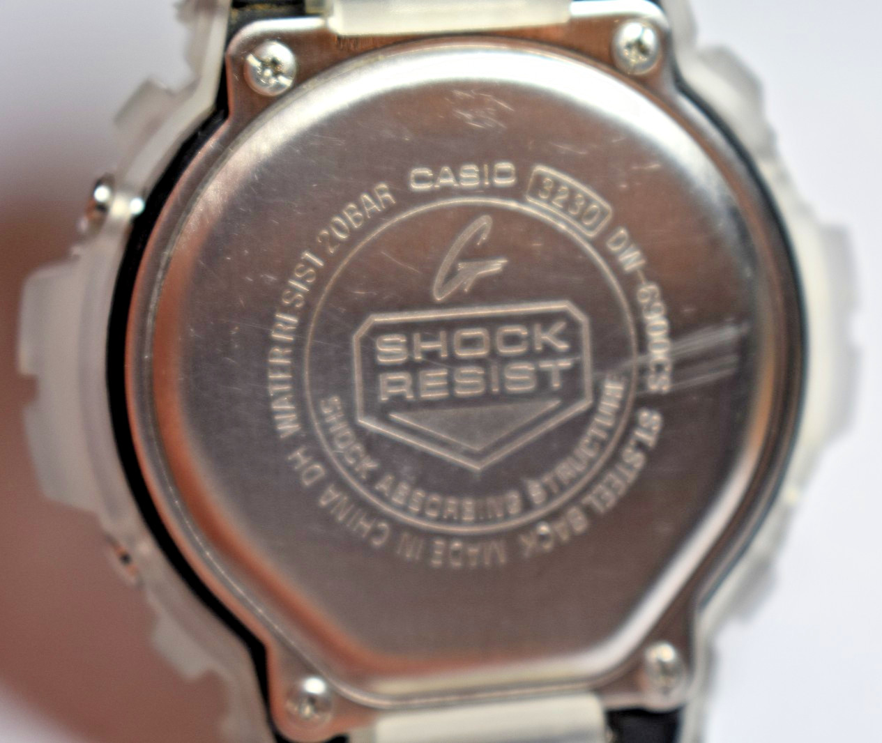 MODIFIED Casio G-Shock DW6900CS-1 (3230) Transparent/Clear Men’s Watch NEW BATT!
