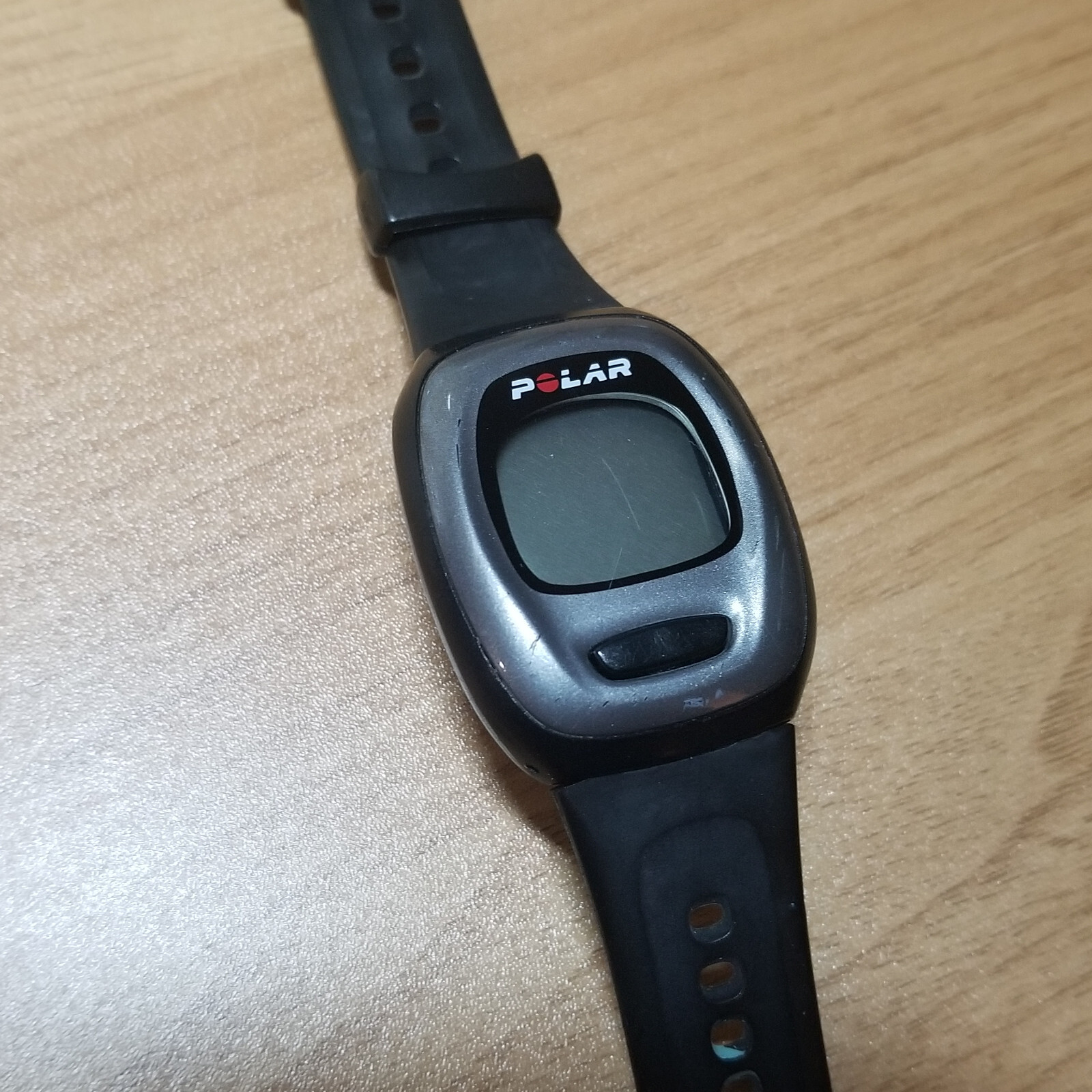 Polar Electro Digital Unisex Watch Y2k Rubber Plastic Sport Athletic Silver 36mm