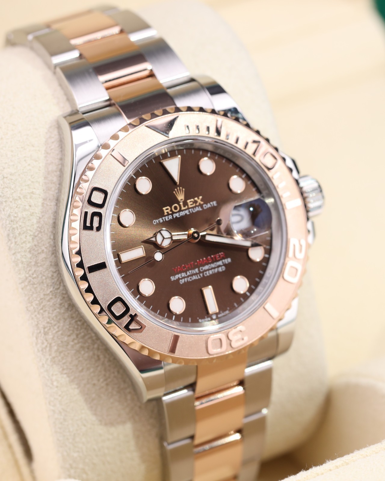 Rolex Yacht-Master 40 Chocolate Dial Two Tone Rose Gold Oyster 126621
