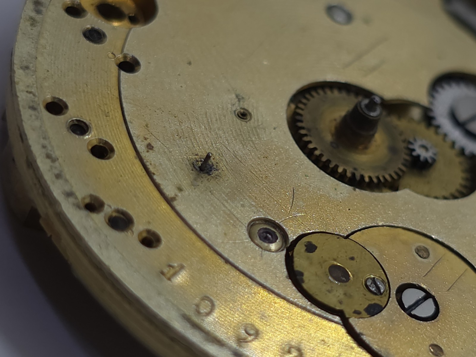 Vintage Cylinder Pocket Watch Movement WORKING Condition Stem Crown