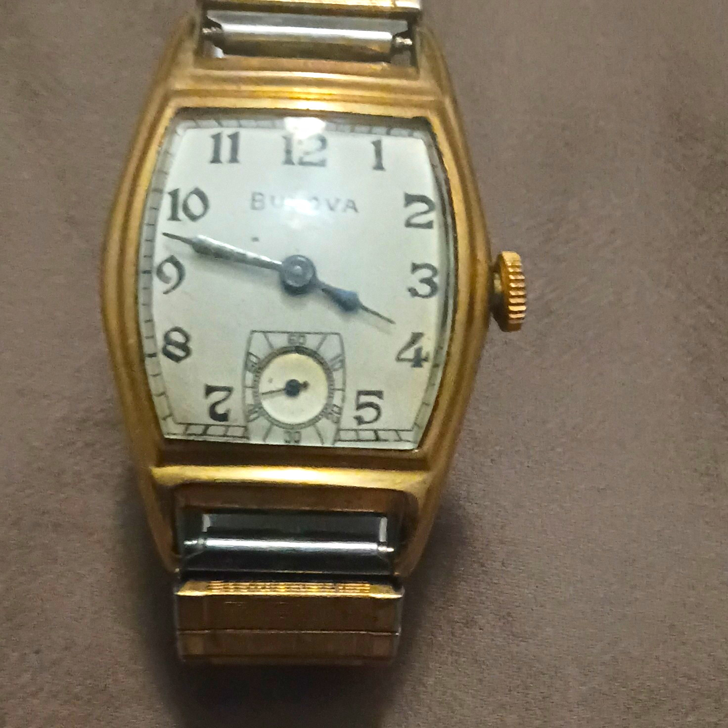 Bulova Tonneau Analog Watch White Dial Arabic Small Seconds Bracelet