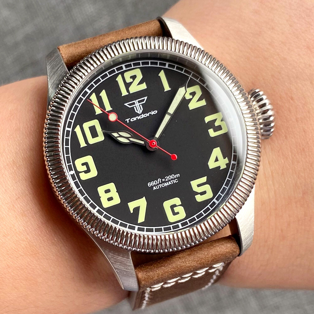 20ATM Diver 39mm Japan NH35A PT5000 Automatic Movement Men Watch Big Crown Lume
