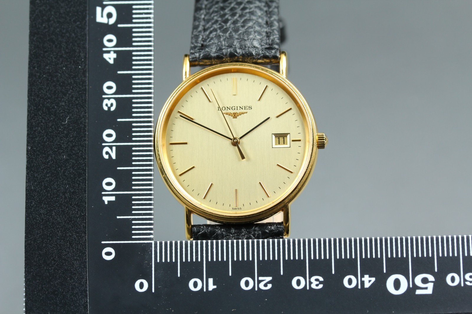 [Near MINT] Longines Grand Classic L4.720.2 Gold Dial Date Quartz Men’s Watch JP