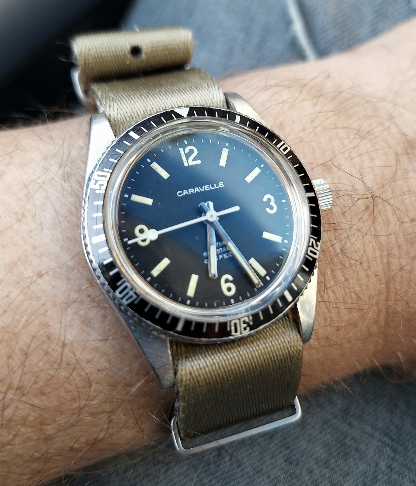 VTG CARAVELLE Bulova ‘Sea Hunter’ Devil Diver 666 Lollipop Explorer 1970 Sharp!