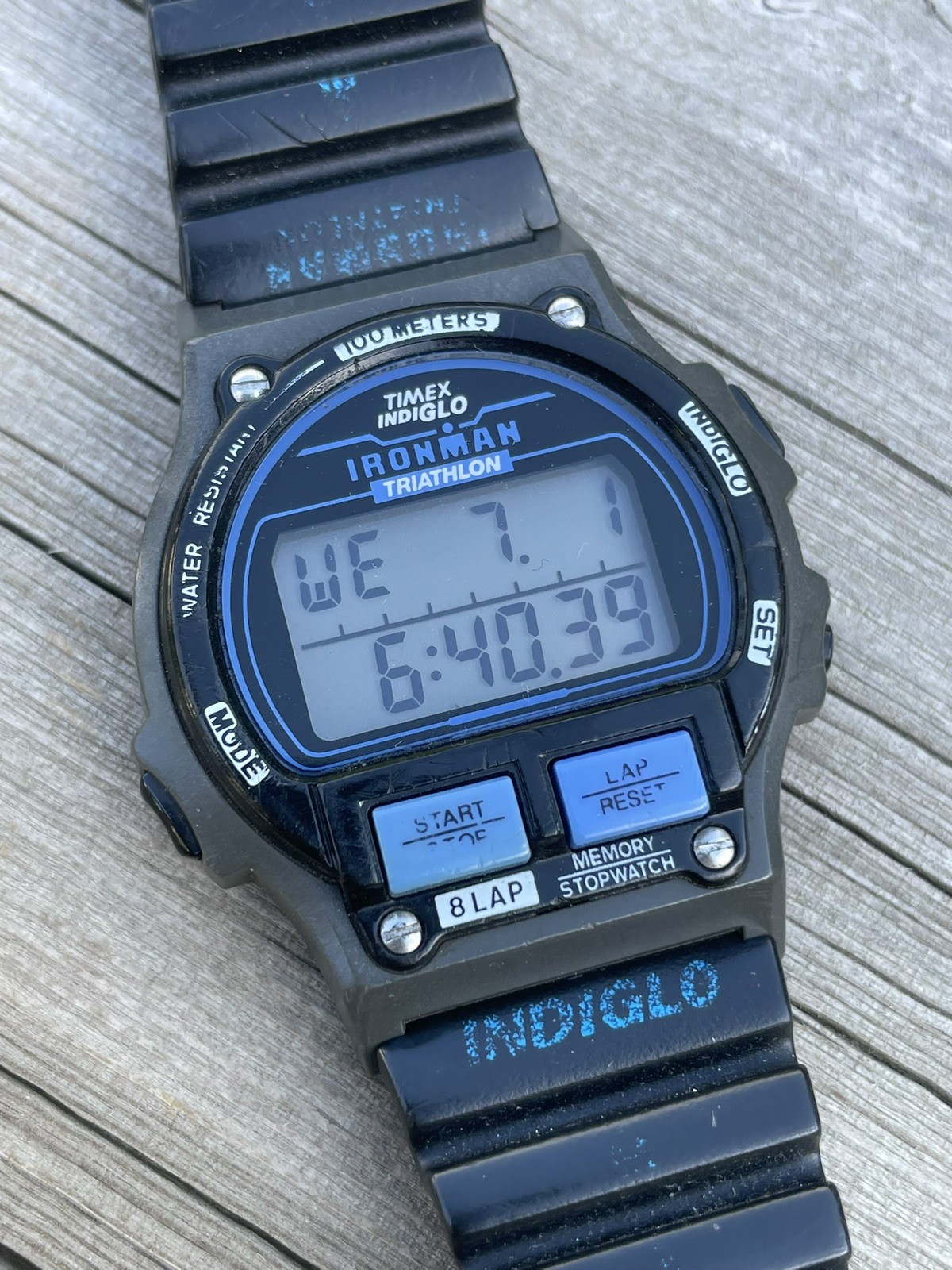 1990’s “Bill Clinton” Men’s Timex Indiglo Ironman Triathlon Digital Quartz Watch