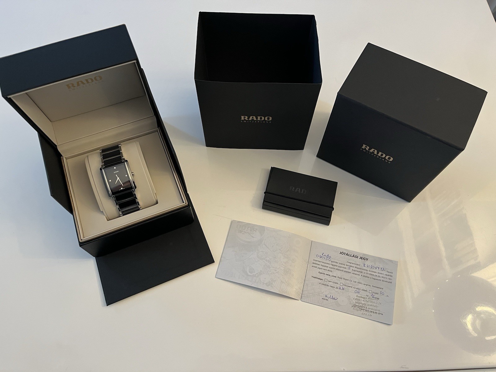 Rado Integral Diamonds 23.0 mm Black Dial Two Toned Watch R20206712