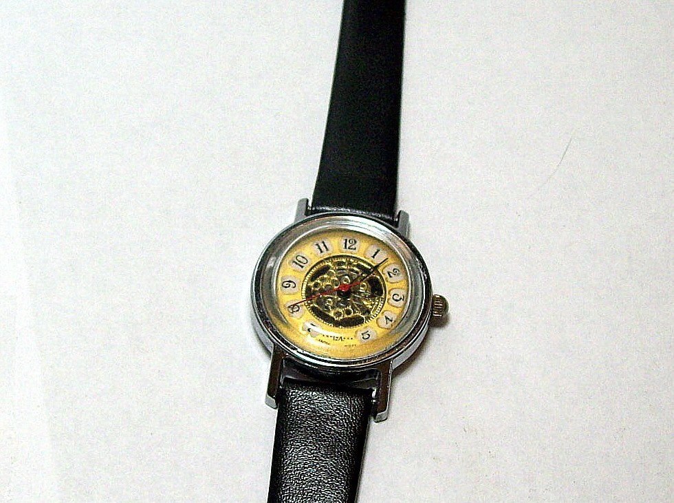 L.A. Express Ladies Custom Skeleton Watch Telephone Dial Minty fits 5.50″-6.75″