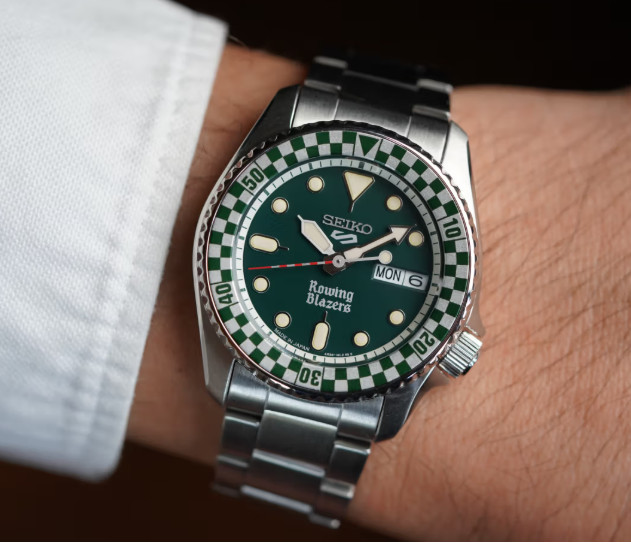 Rowing Blazers x Seiko 5 Sports Watch Green