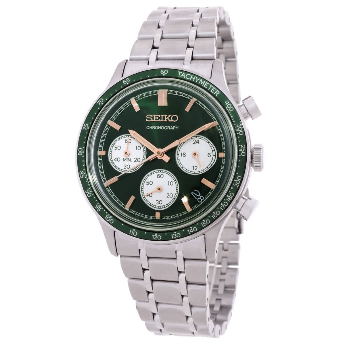 Seiko Chronograph Quartz Green Dial Men’s Watch SSB481P1