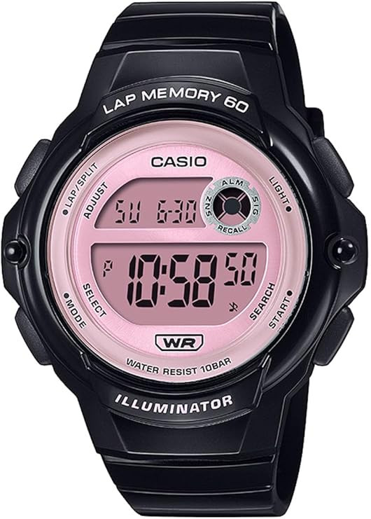 CASIO LWS-1200H-1A2JF Ladies Digital Watch Black Pink Sport Running 100M Japan