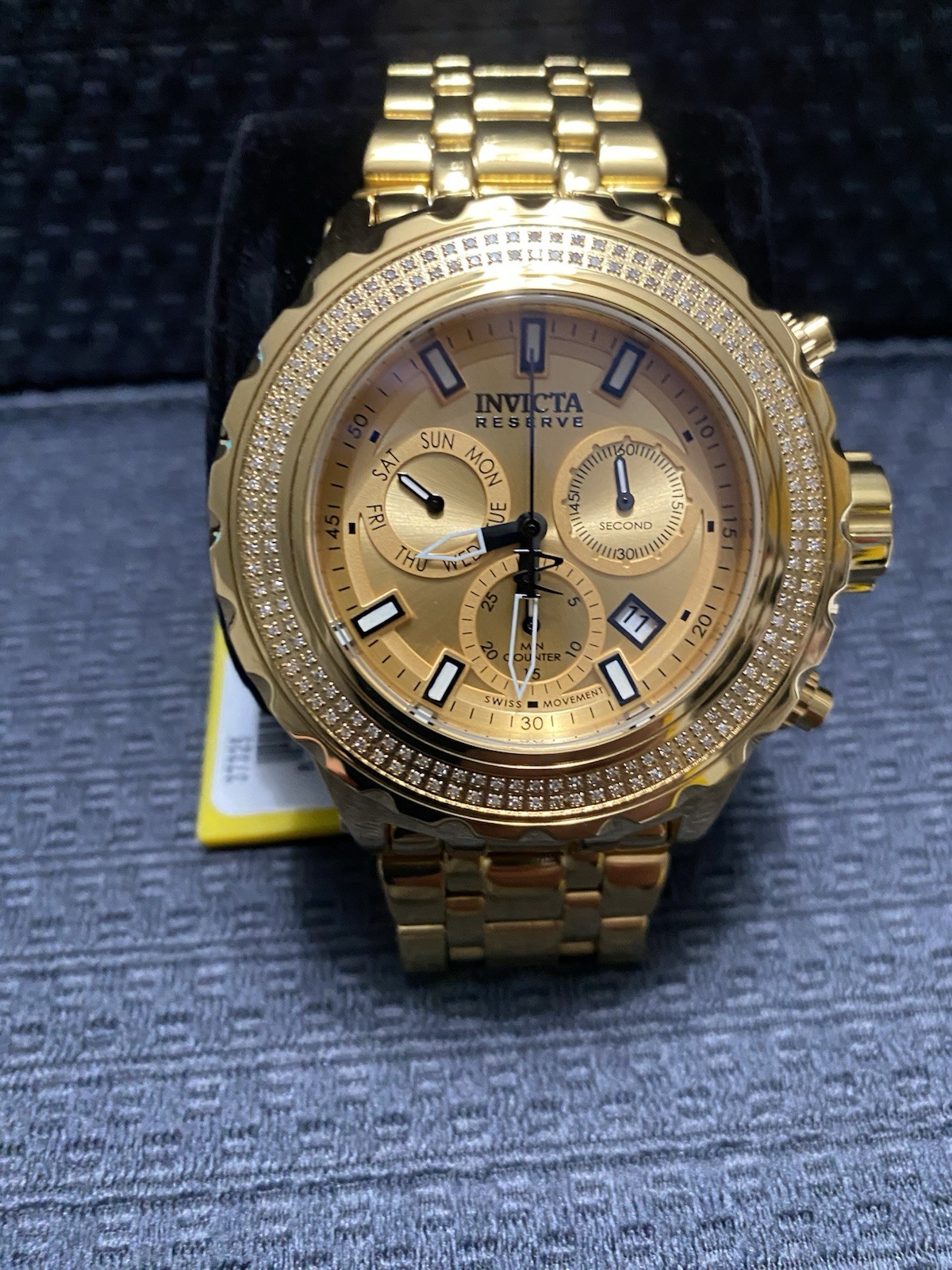 Invicta Reserve Subaqua Specialty.71 CTW Diamond Bezel Gold Watch, Model #37325