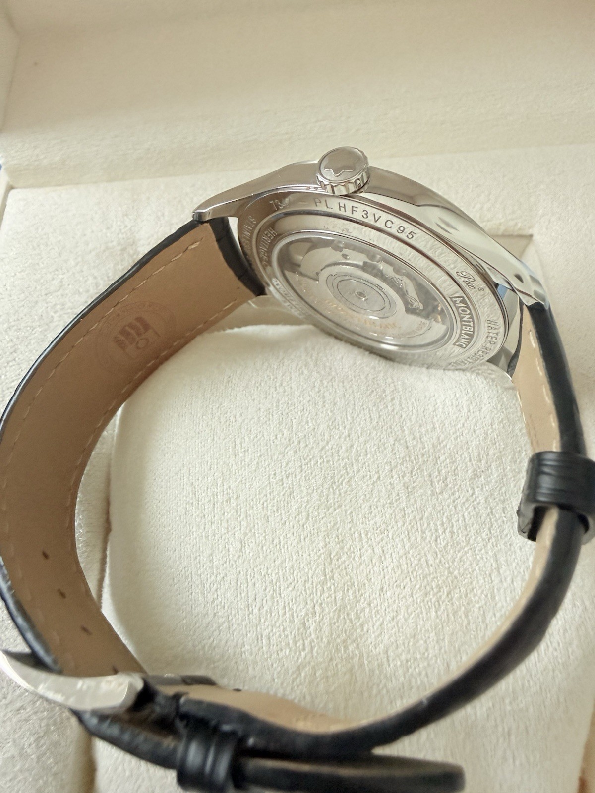 Montblanc Heritage Chronométrie Automatic Silver Dial Date Black Leather Strap