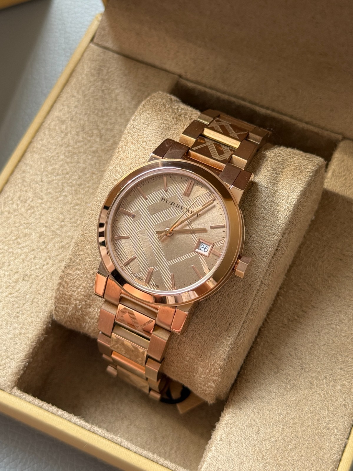 Burberry The City BU9146 RoseTone Stainless Steel 34mm Women’s Watch