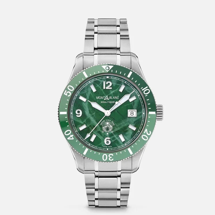 Montblanc 1858 Iced Sea Automatic Date 41mm Green Dial Watch MB129373