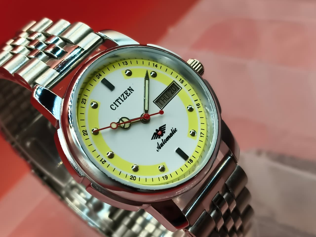 Automatic 8200 21Jewels Restored Dial White DayDate Mens Japan Watch Vintage 68