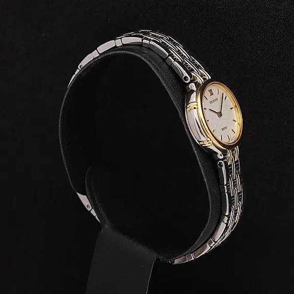 Seiko QZ 4N20-0730 Exceline White Dial Round Roman Numerals Ladies Watch KYM