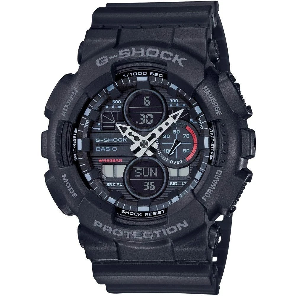 Casio G-Shock GA-140 Series 90’s motif Black Resin Band Watch GA-140-1A1