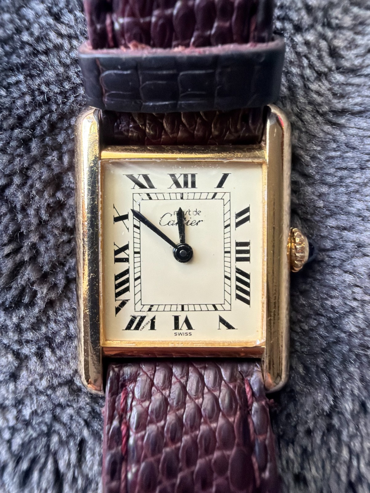 Must de Cartier Tank Watch — Gold Vermeil over 925 Sterling Silver | Vintage