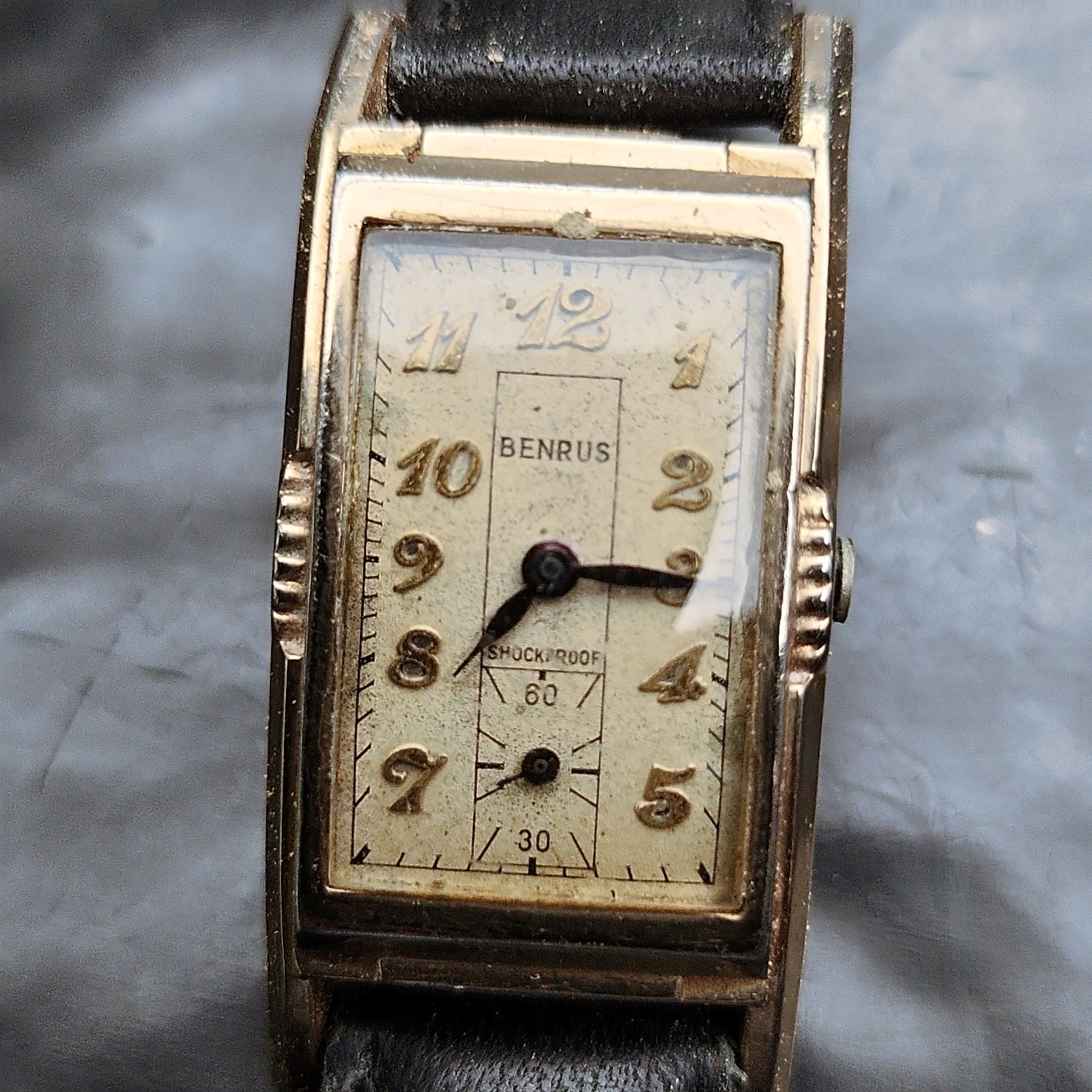 Benrus AC 4 Tank Watch 1940s Vintage Mens Curvex 21j GF For Parts/Repair ⌚