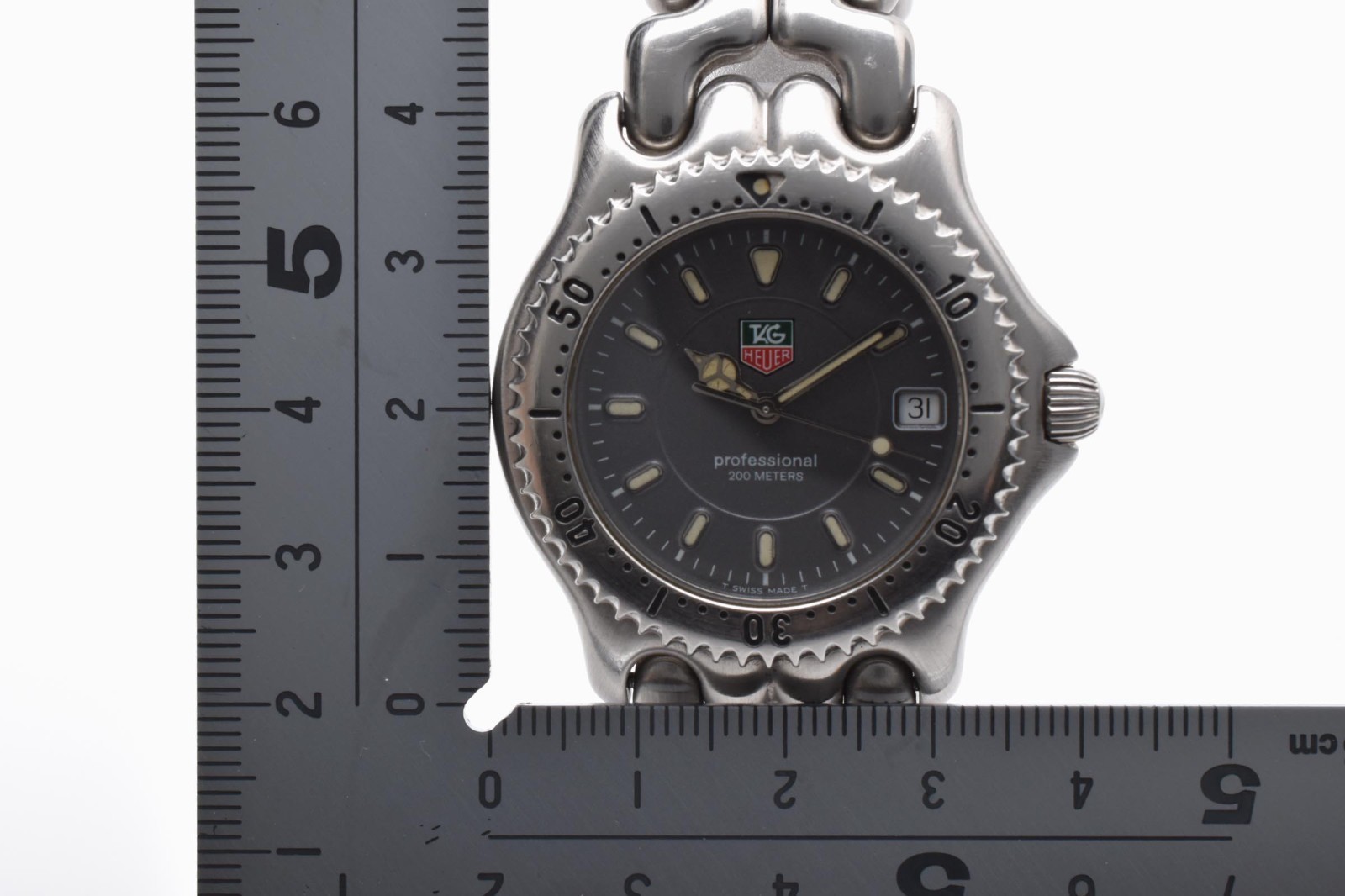 [Near Mint] TAG Heuer Professional 200M WG1113 Quartz Men’s Black Dial Watch