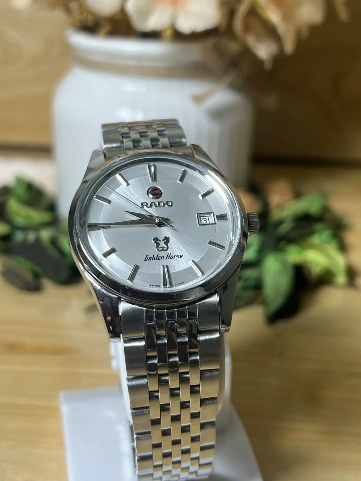 Automatic Rado Golden Horse Rare Men’s Silver Dial Stainless Steel Wristwatch