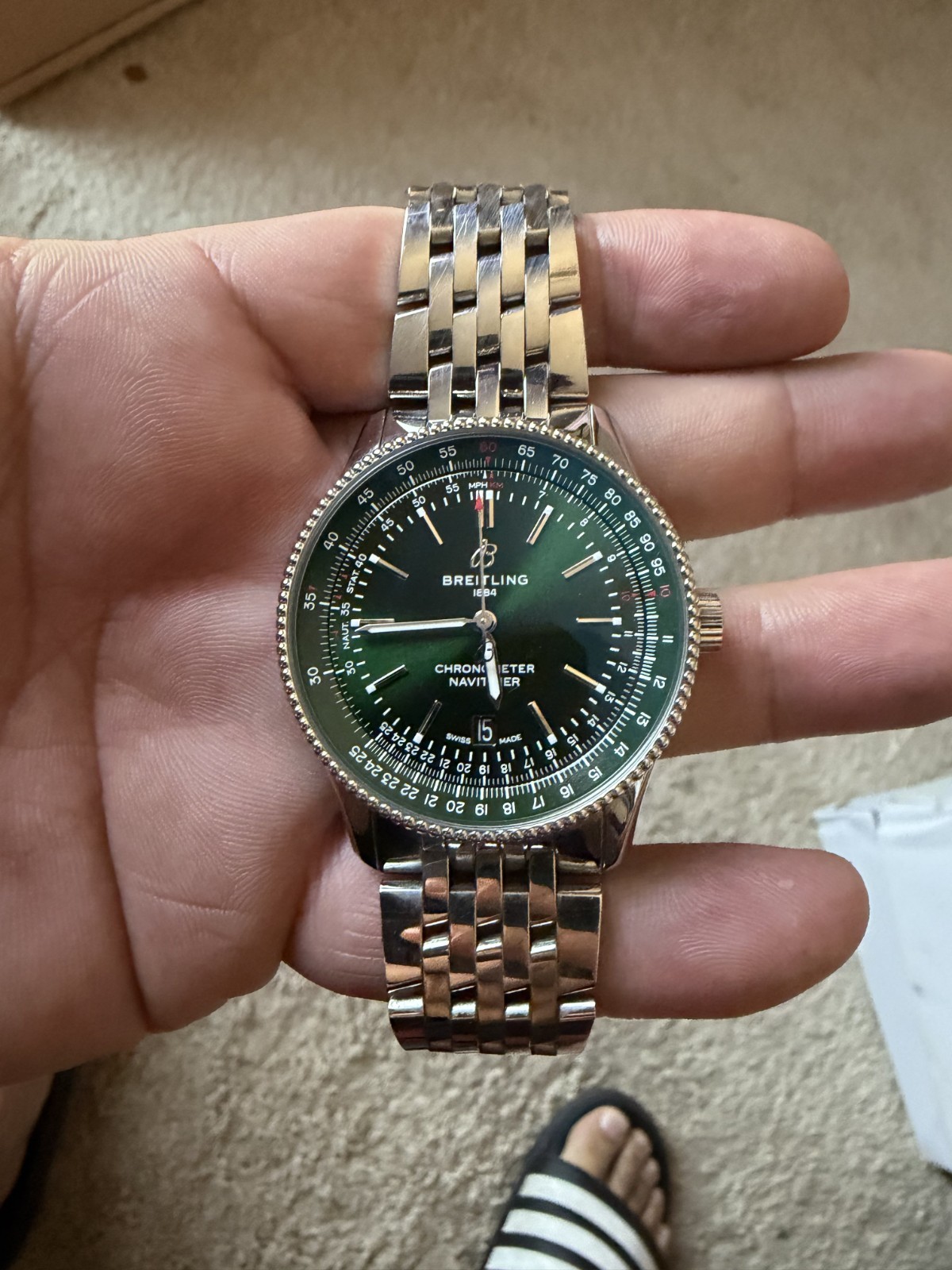 Breitling Navitimer Automatic 41 Green Dial Men’s Watch A17329371L1A1