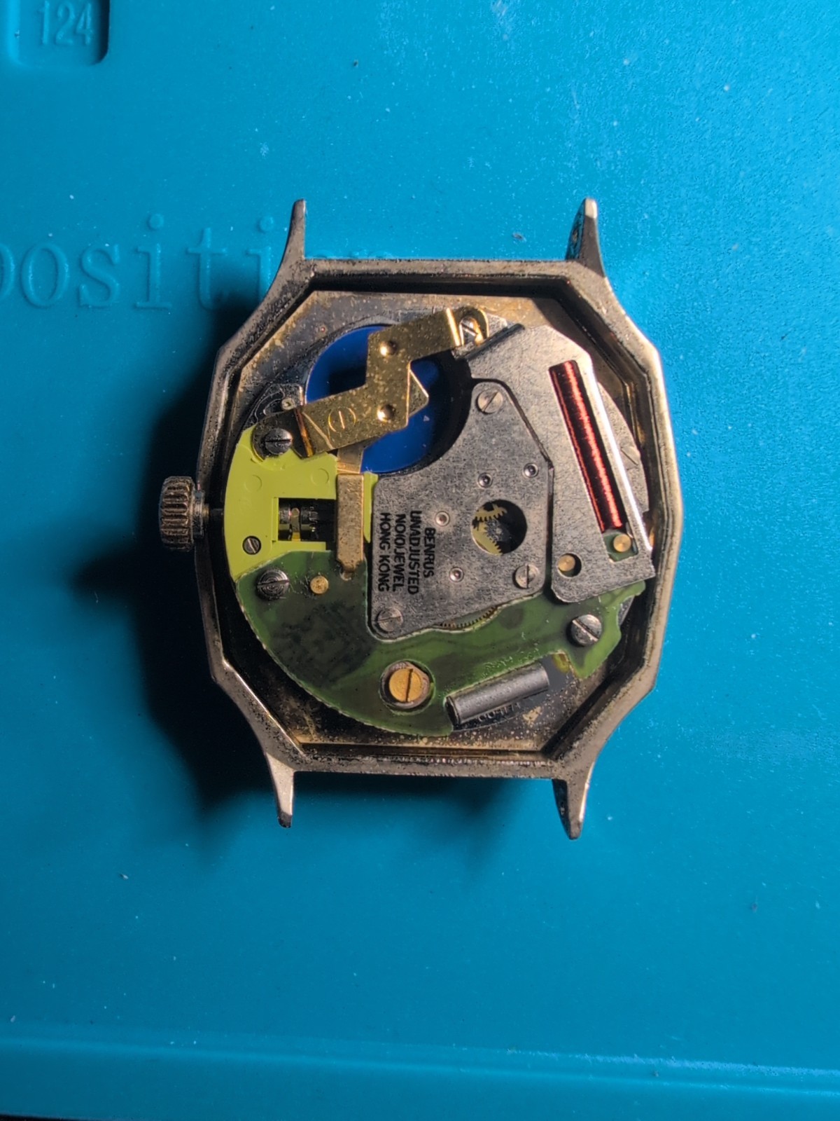 Clinton By Benrus Quartz Tank Style Watch – HEAD ONLY – PROJECT