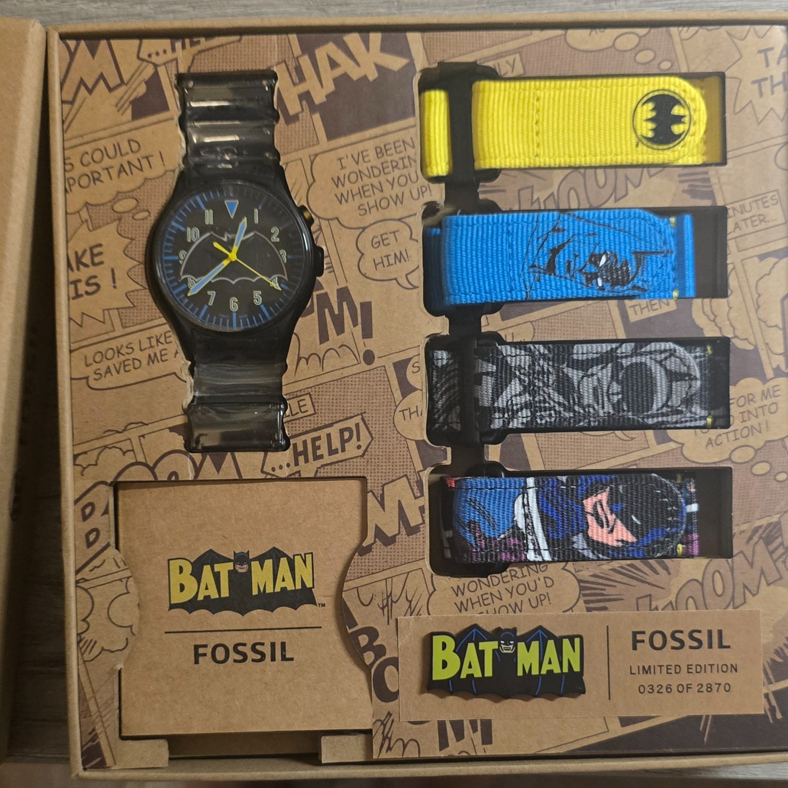 Fossil Watch LE1129SET BATMAN HERITAGE LE Official Brand NEW Batman Fossil watch