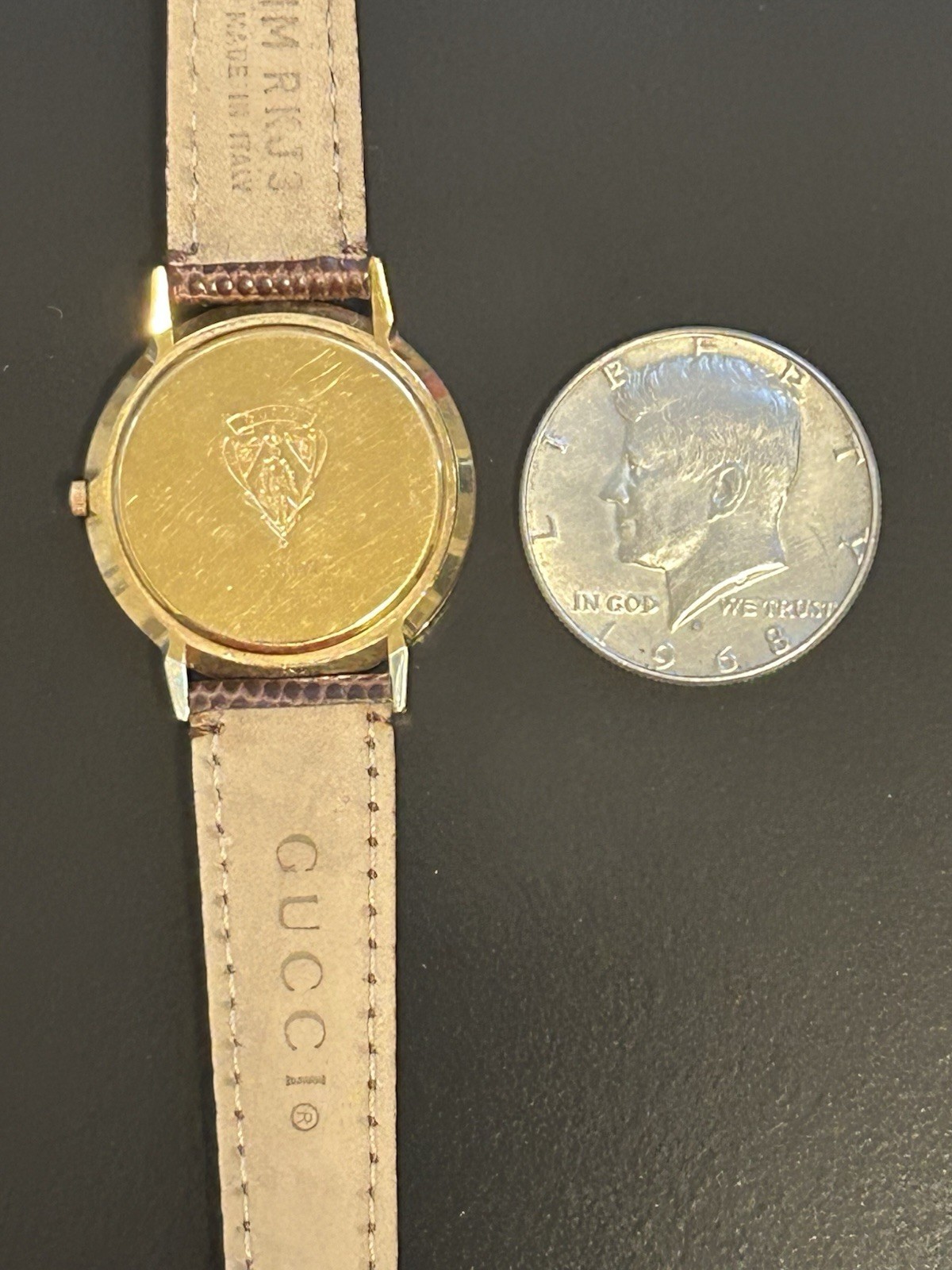 Gucci fine 8” mens gold watch new battery series 3000M fast ship $399.99