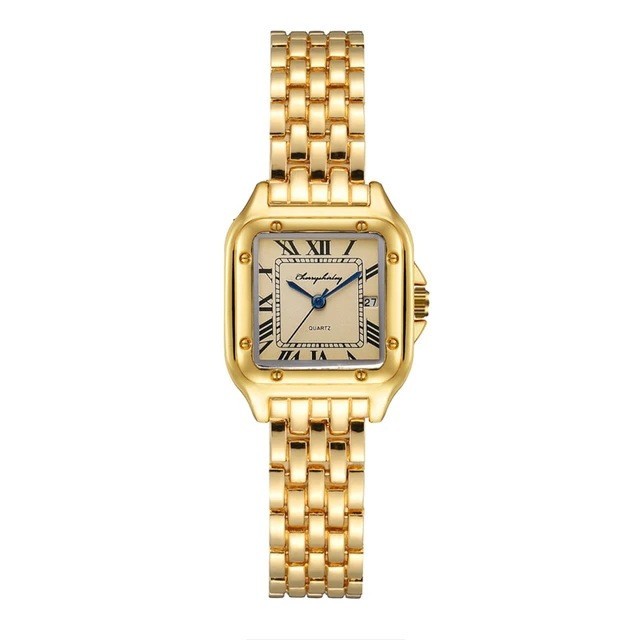 Women’s Fashion Quartz Watch Stainless Steel Square Design
