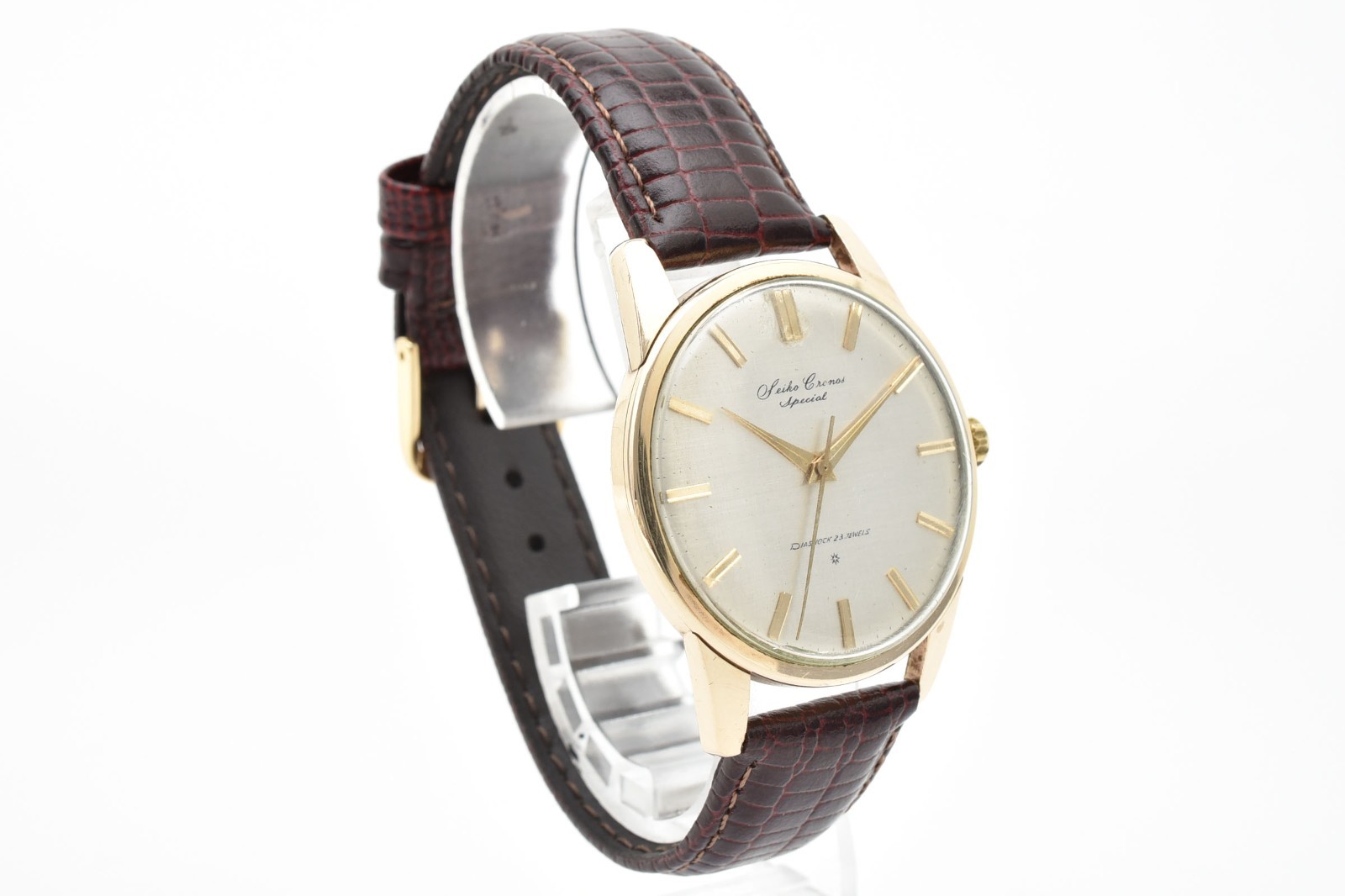 [Exc+5 New Belt] SEIKO Cronos Special 15033 Gold 36mm Men’s Manual Vintage Watch