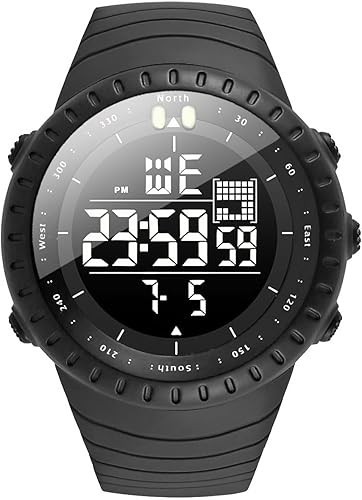 Men’s Digital Sports Watch Waterproof Military Tactical LED Alarm, Backlight
