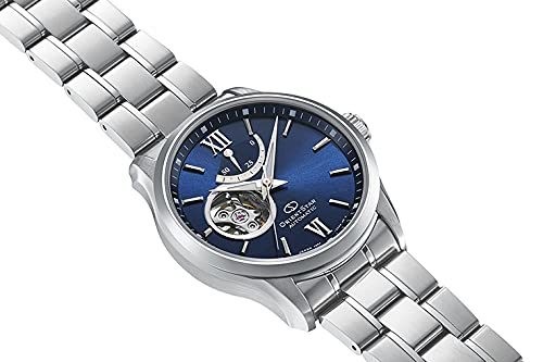 Orient Star RK-AT0002L Automatic Semi-Skeleton Open Heart Navy made in Japan