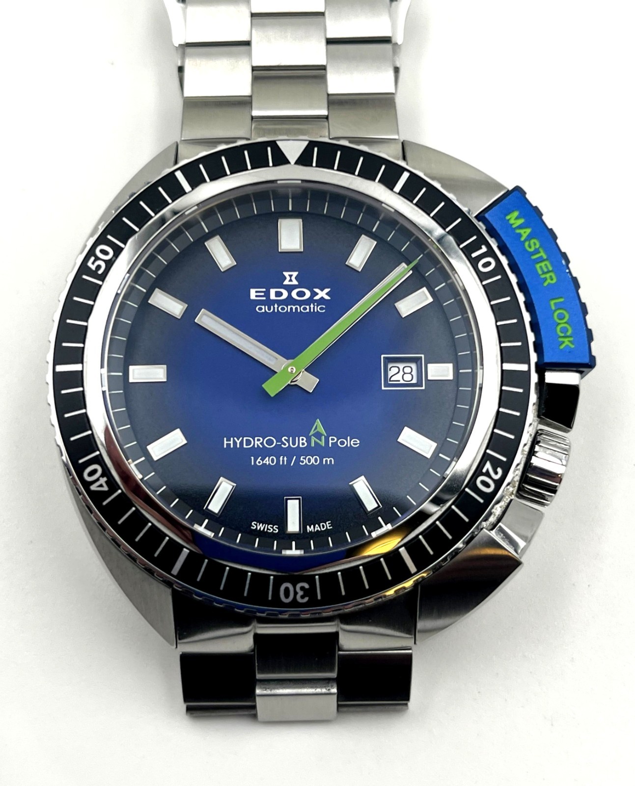 Edox Hydro-Sub North Pole LE 332/515 Automatic 46mm Full Set + Rubber Strap