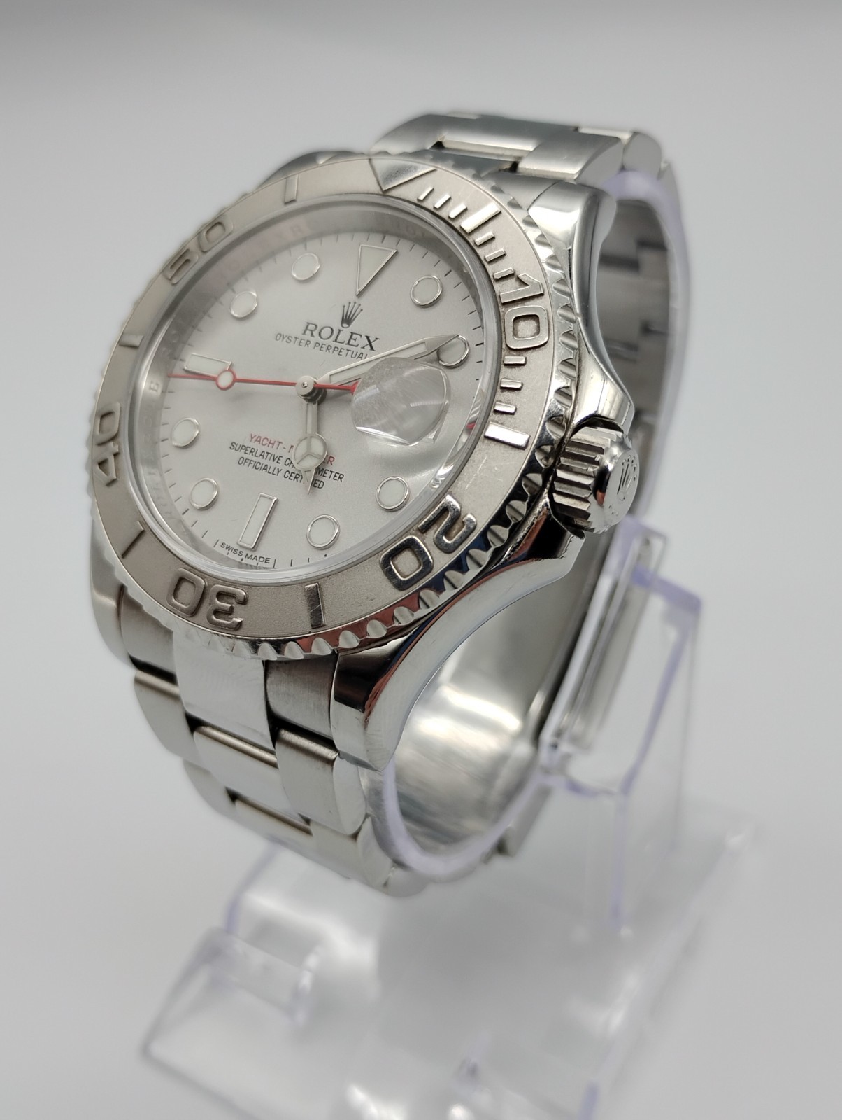 Rolex Yacht-Master 116622 40mm Stainless Steel | Platinum Dial & Platinum Bezel