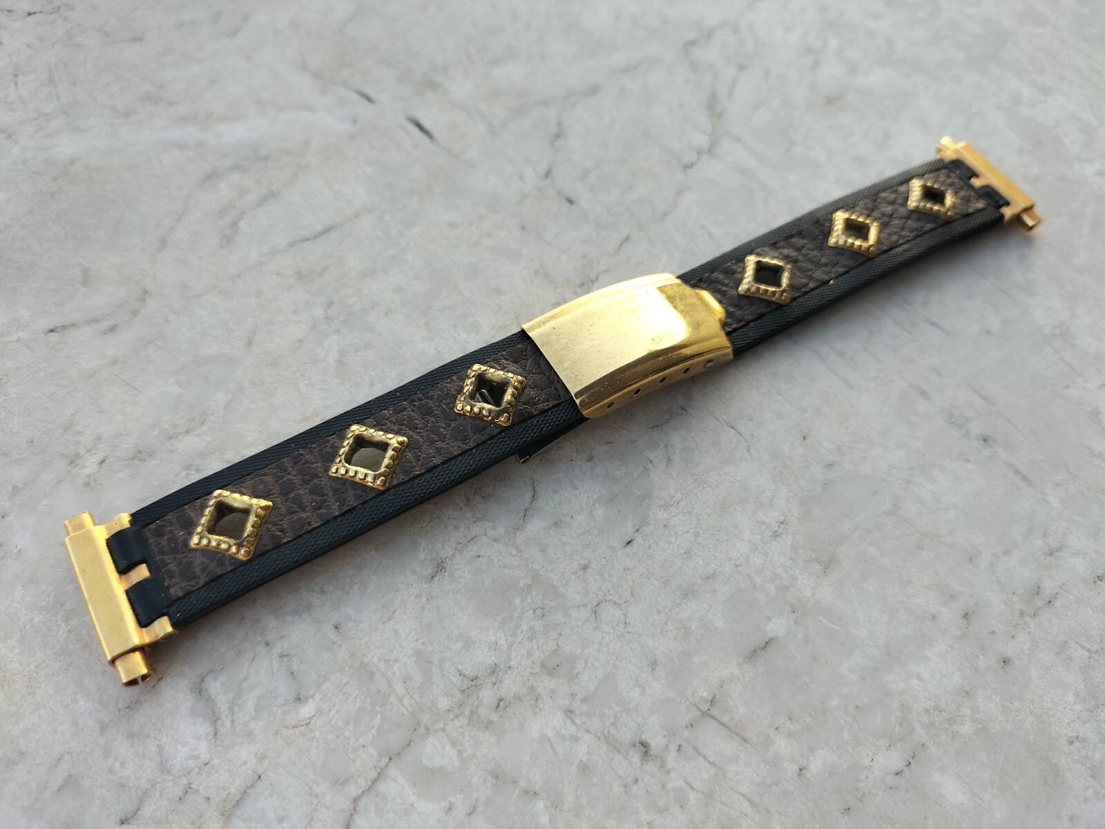60/70s RUBBER/LEATHER WATCH BRACELET WATCH BRACELET WATCHES DIVER CHRONOGRAPH