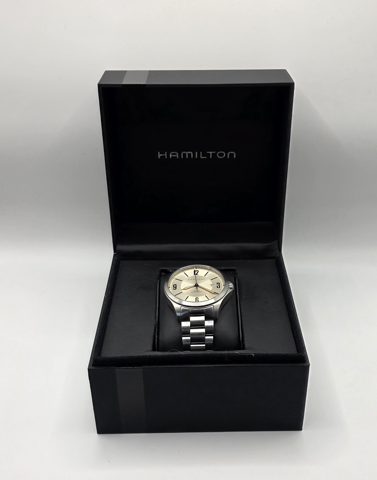 Hamilton Khaki Aviation Beige Men’s Watch, Stainless Steel Band And Leather