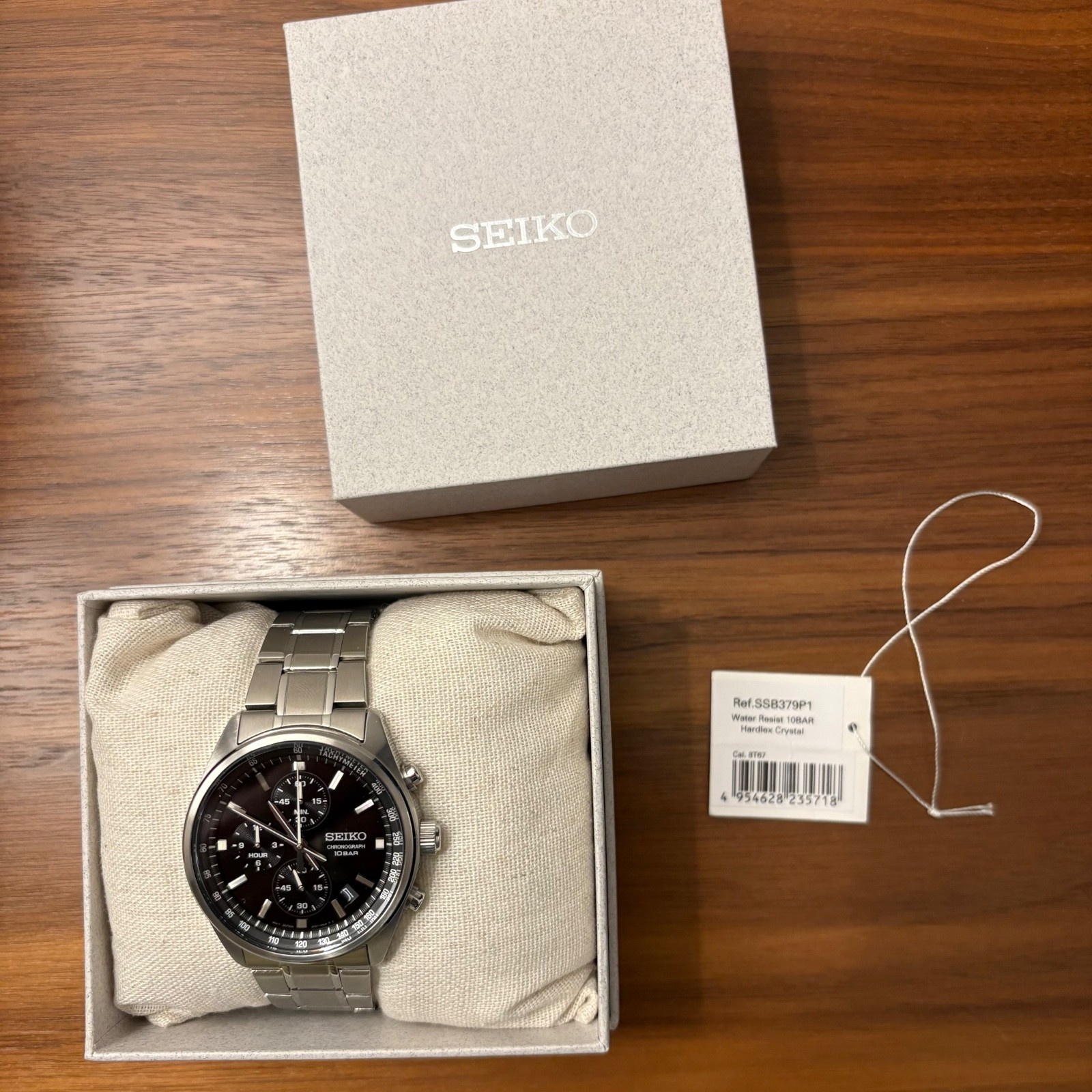 Seiko Chronograph Quartz Black Dial Men’s Watch SSB379