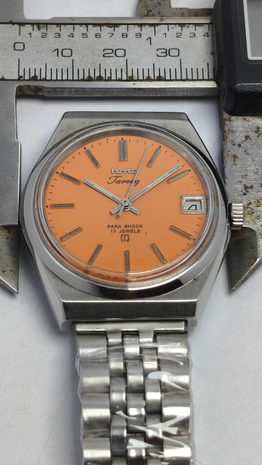 HMT Tareeq 17J Hand Winding Date Wrist Watch For Men’s In Working Condition