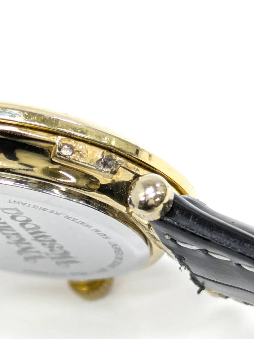 Vivienne Westwood Orb Black Quartz Watch Wristwatch Japan Used 071177