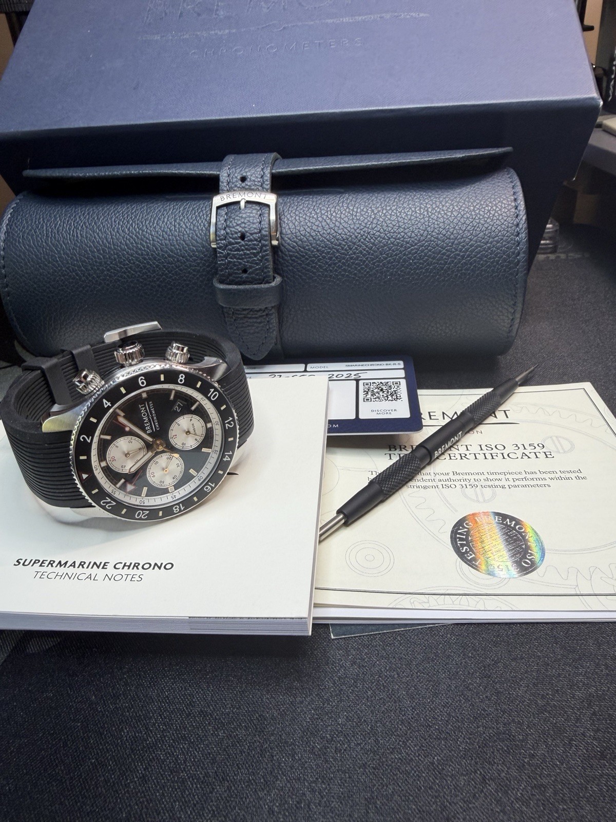Bremont Supermarine Smarinechrono-BK-R-S, Watch Winder Incl