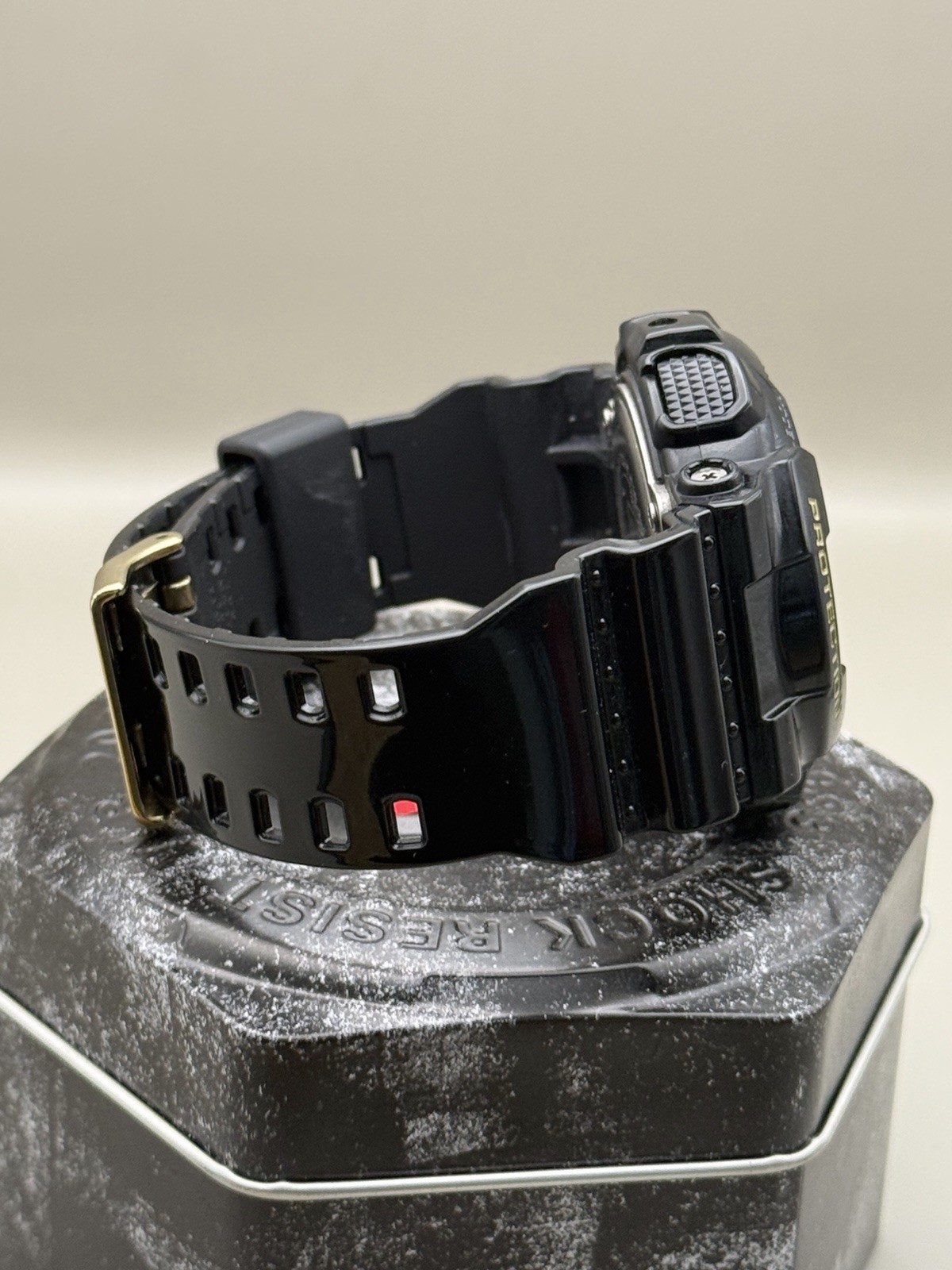 Casio GA-110GB 5146 Men’s G-Shock Analog & Digital Gloss Black Gold Dial Watch