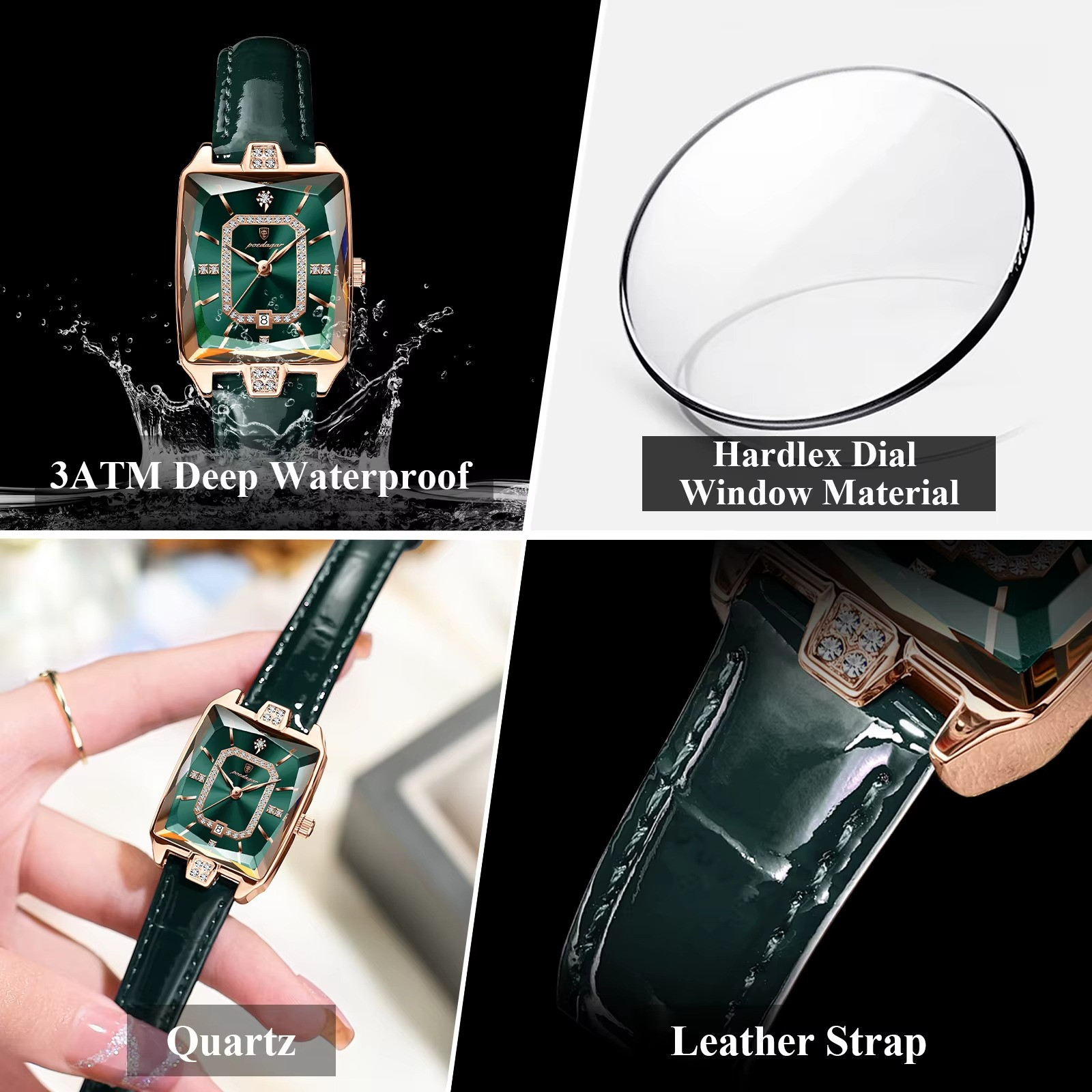Elegant Women Leather Strap Watch Casual Ladies Analogue Quartz Wristwatch Gift