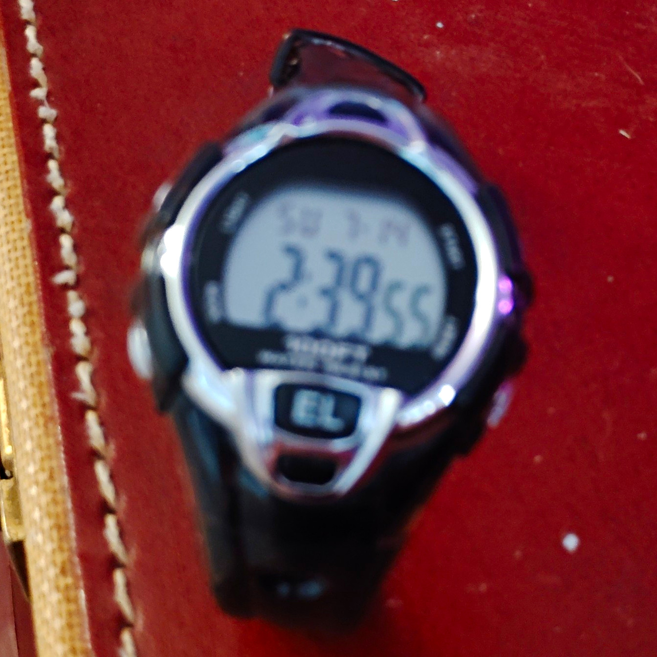 Digital Sport Wristwatch EL Backlight 30m Water Resistant Black Plastic Band