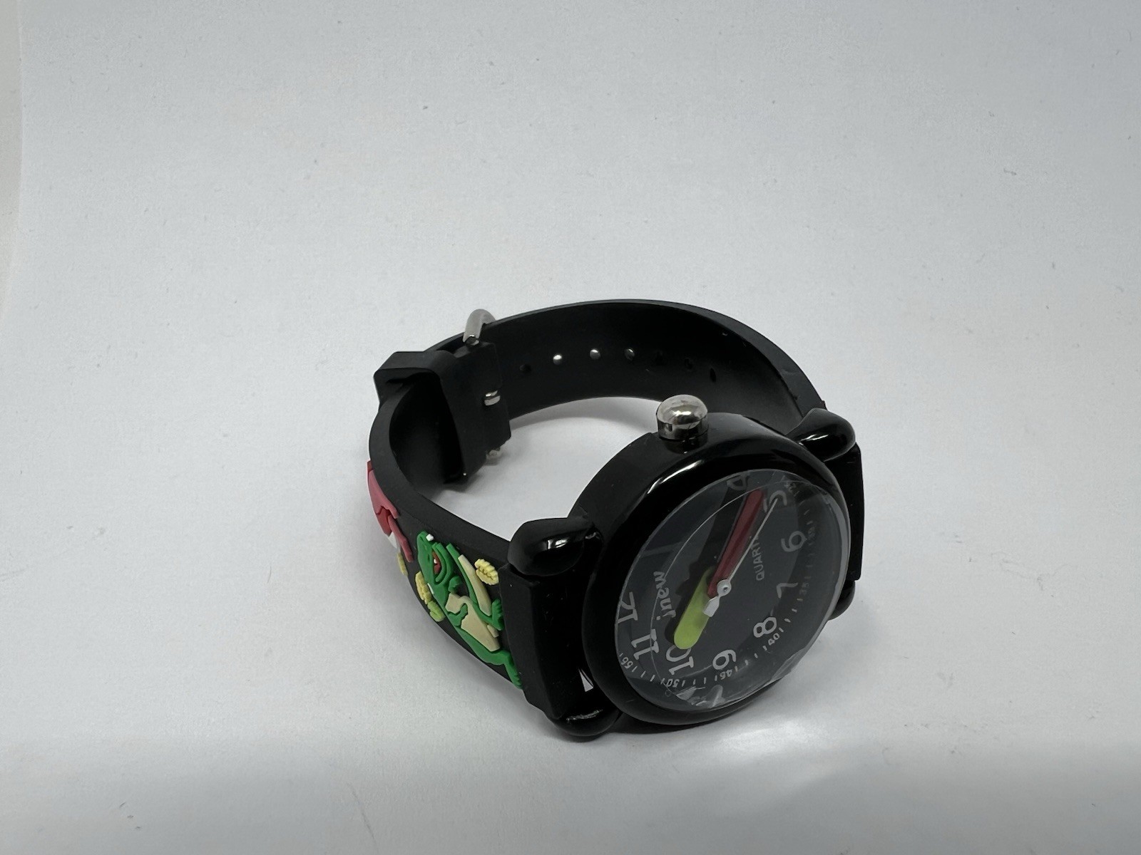 Kids Watch 3D Dinosaur Black Silicone Band Multicolor Boys Girls Gift Prize