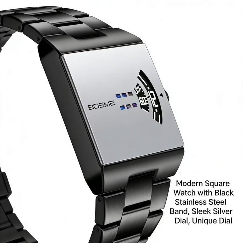 2026 New Luxury Mens Square Unique Design Watch alloy Classic Fashion Gifts