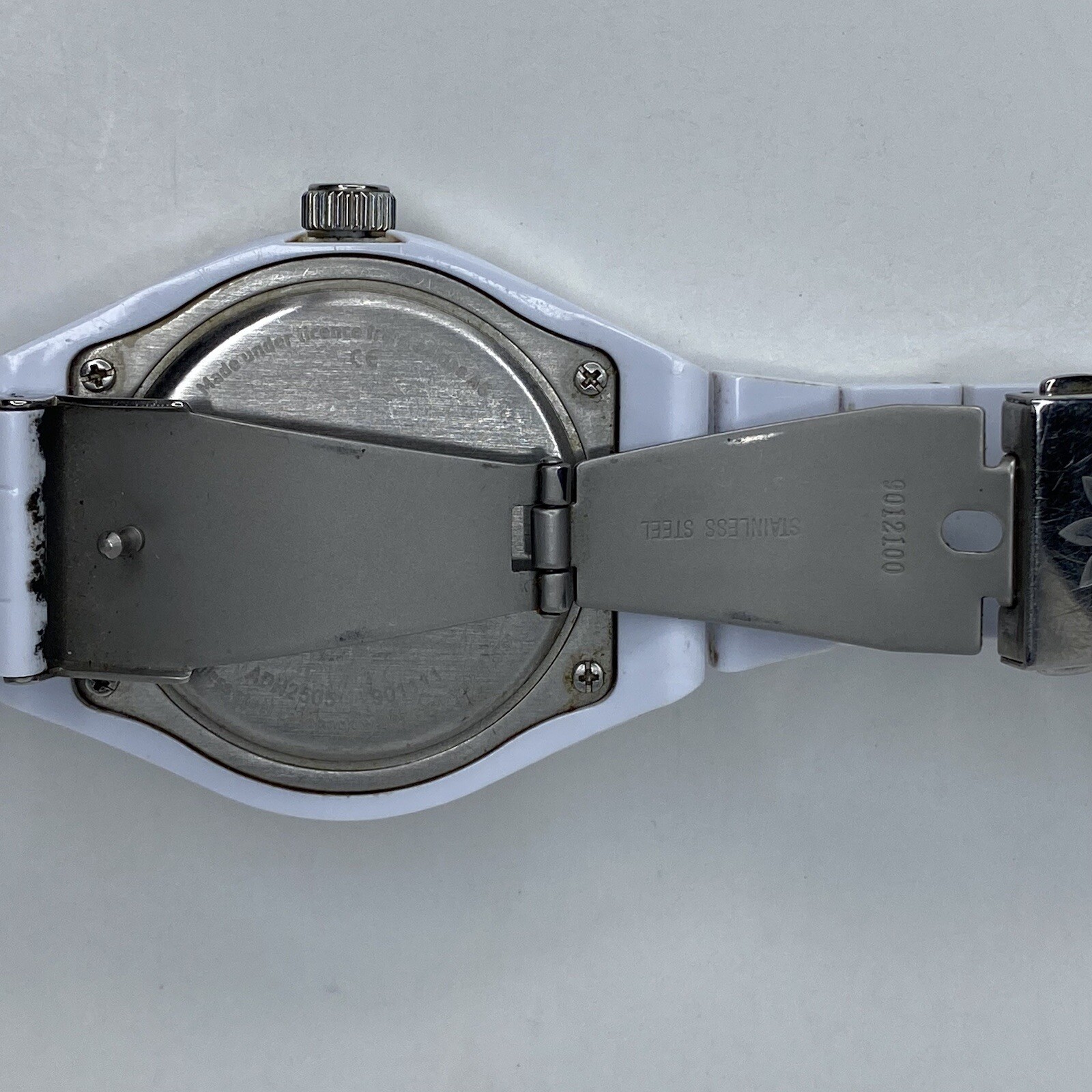 Adidas Cambridge Chronograph Watch White Polycarbonate 44mm Unisex ADH2505