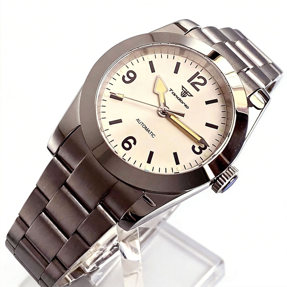 Tandorio 36mm/39mm Explorer Style Sapphire Automatic Men Watch NH35 Glide Clasp