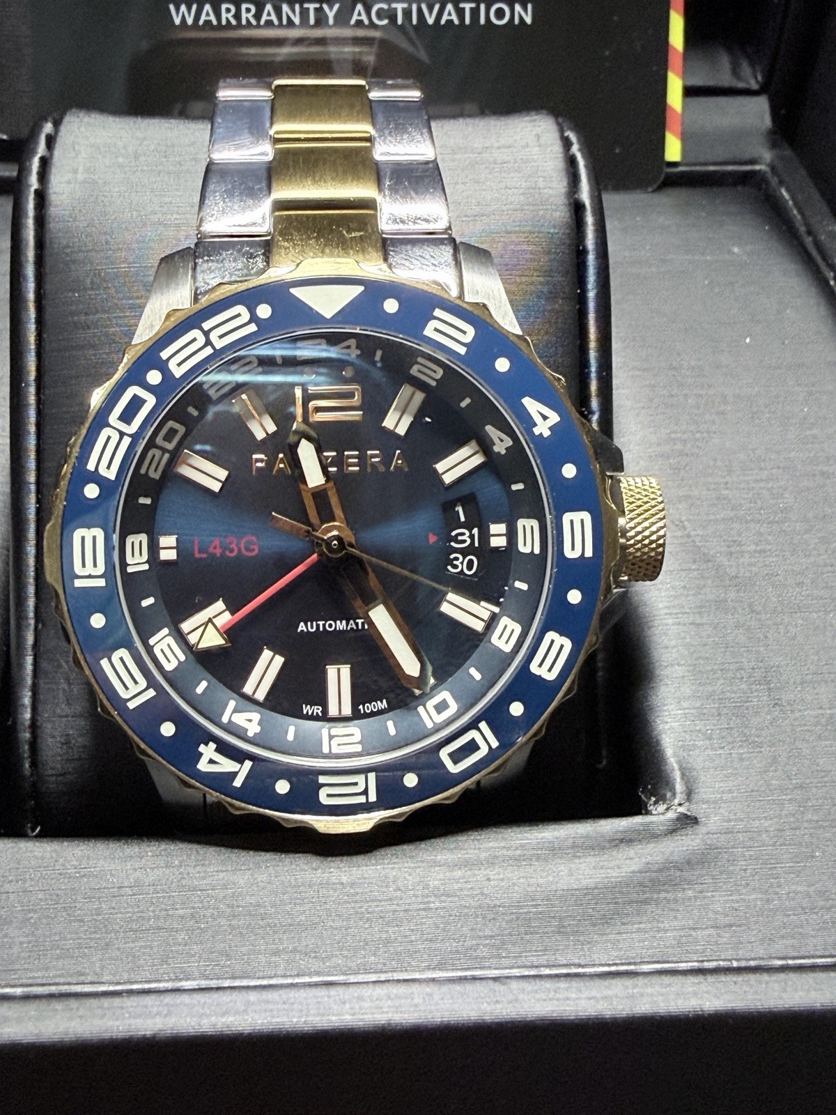 PANZERA Longreach L43G Automatic GMT – Brand New • Unworn • Never Sized