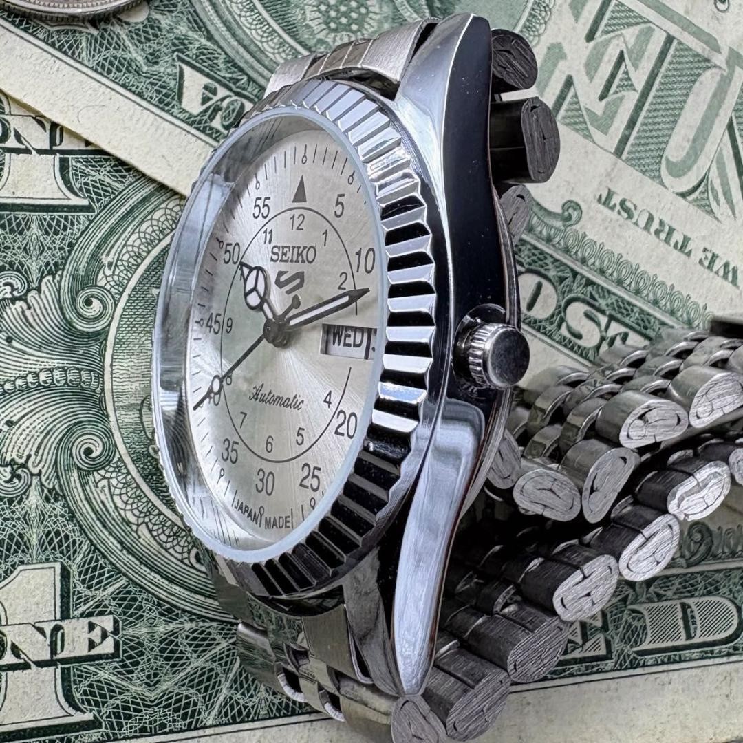 Seiko 5 SEIKO5 Black Dial 36mm 18cm Day/Date Date Indicator Operation Confirmed